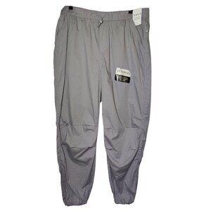 Dash Parachute Pull-On 'Veronica' Pants Comfort Waist‎ Gray Lightweight L NWT